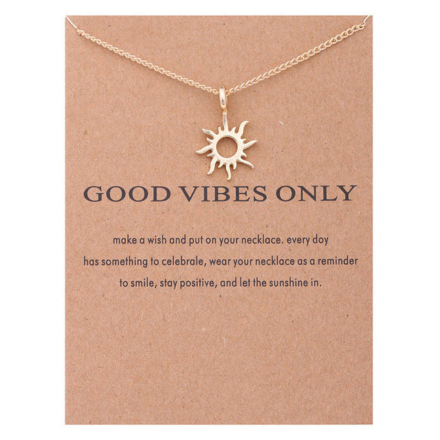Good Vibes Only Tiny Charm Necklace