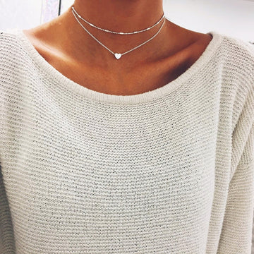 Multilayer Heart Necklace