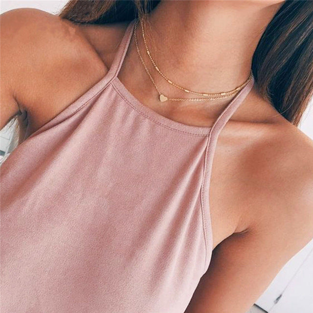 Multilayer Heart Necklace