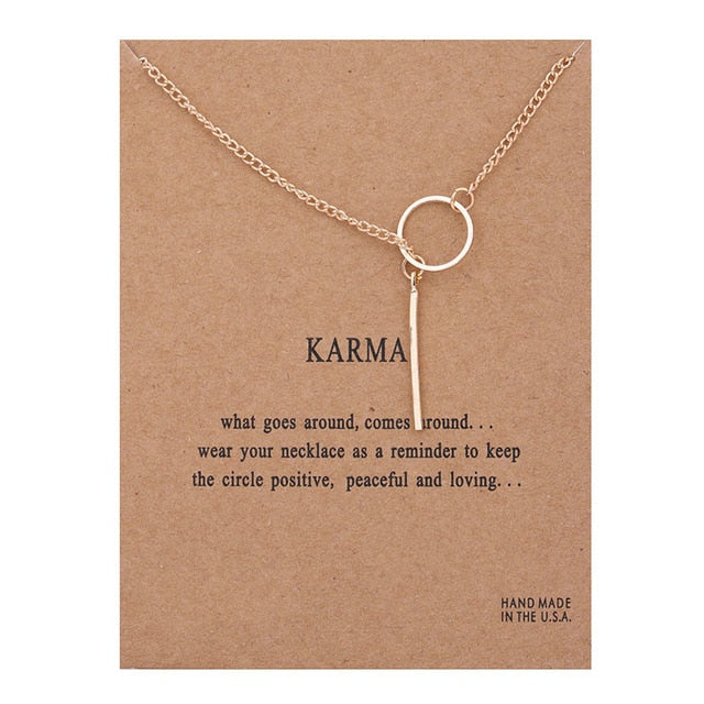 Tiny Mantra Charm Necklace