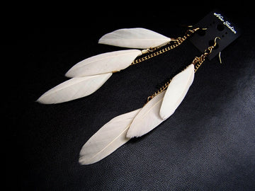 3 Feather Earrings