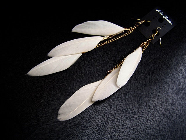 3 Feather Earrings