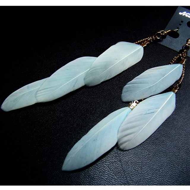 3 Feather Earrings