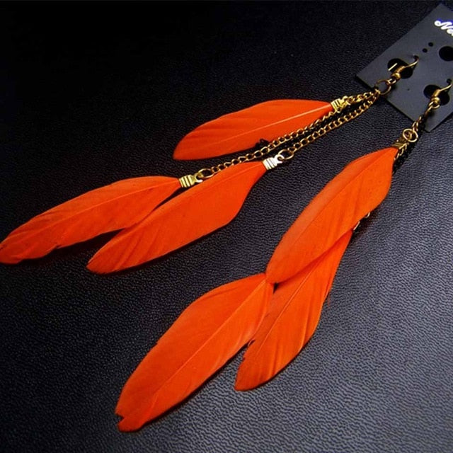 3 Feather Earrings