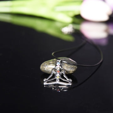 Meditating Person Necklace