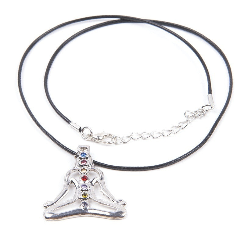 Meditating Person Necklace