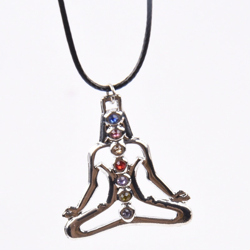 Meditating Person Necklace