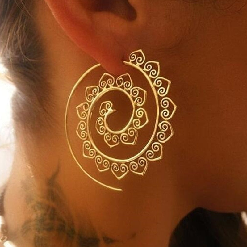 Swirly Hoop Earrings
