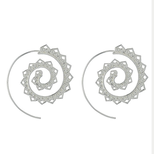 Swirly Hoop Earrings