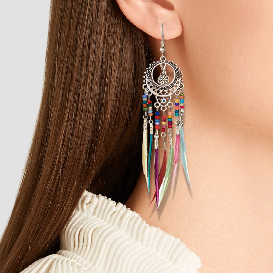 Dreamcatcher Feather Earrings