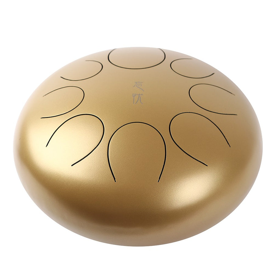 12 Inch Steel Tongue Drum & Mallets (Multiple Colors)