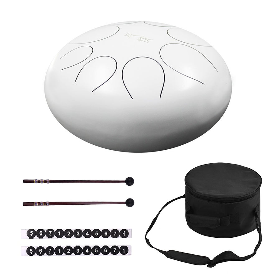 12 Inch Steel Tongue Drum & Mallets (Multiple Colors)